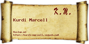 Kurdi Marcell névjegykártya